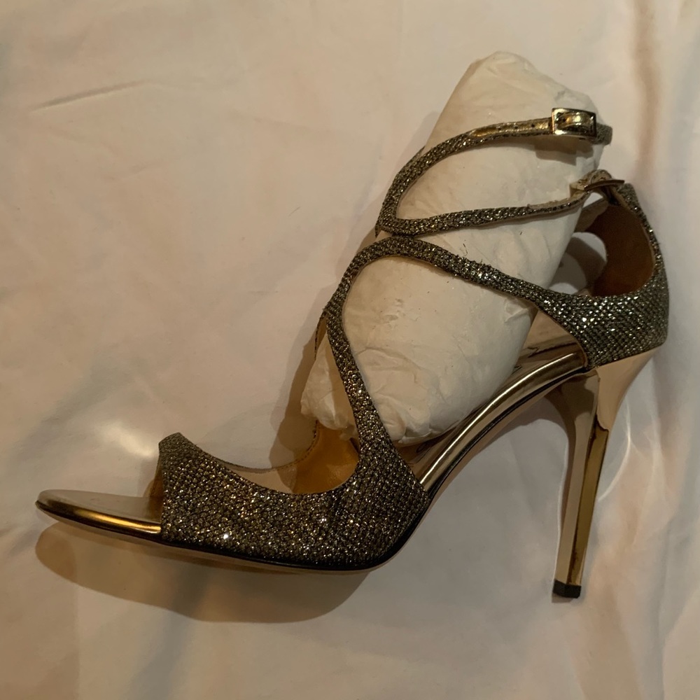 Jimmy Choo Glitter Sandal Heels